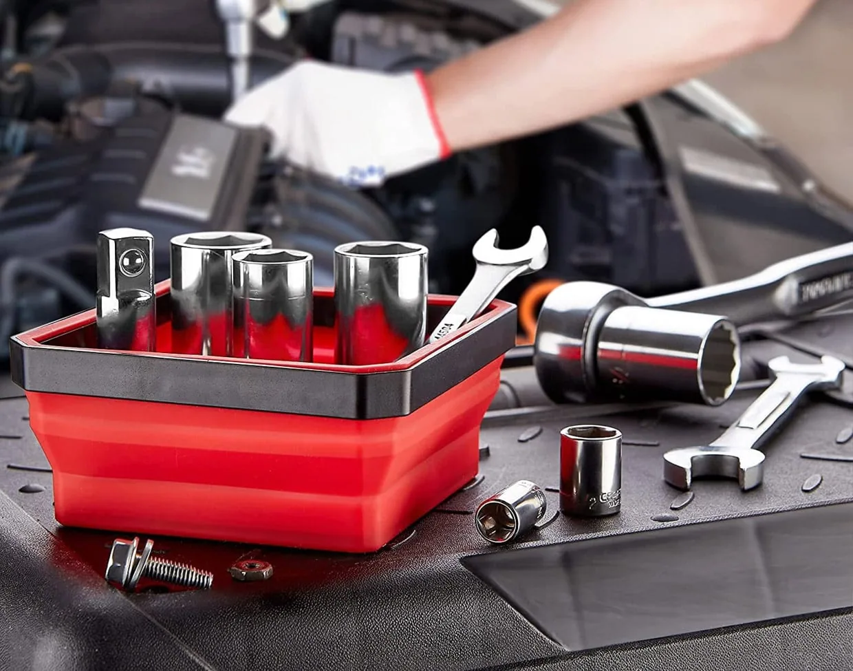 Collapsible Magnetic Parts Trays