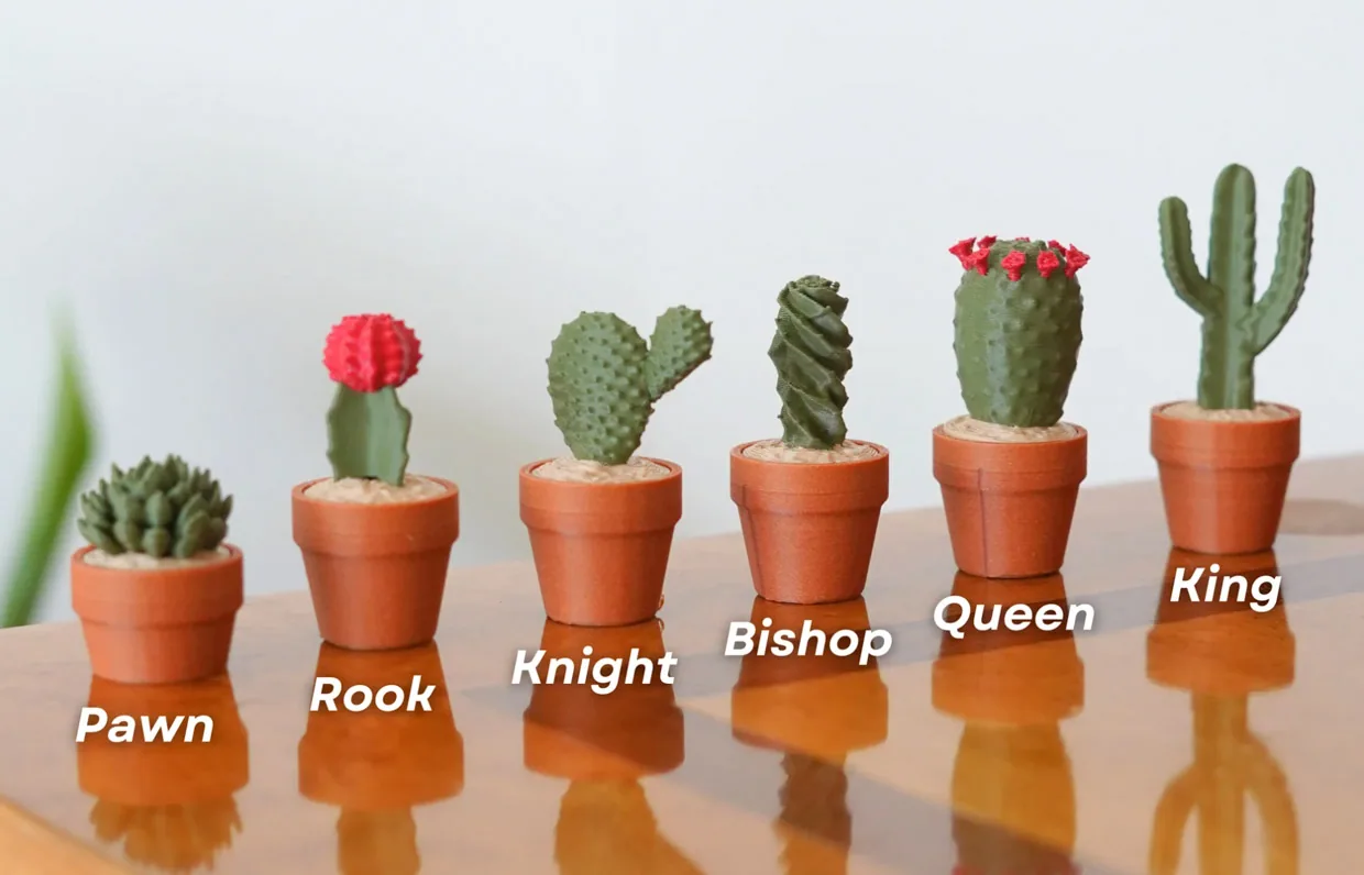 Roll-out Cacti Chess Set