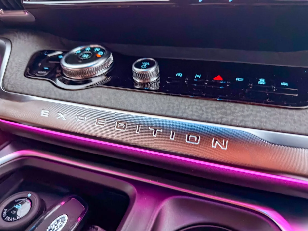 2026 Ford Expedition Tremor Dashboard and Ambient Light