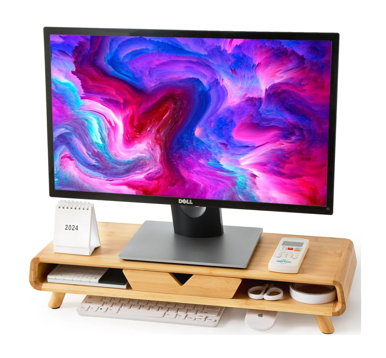 Homerays Bamboo Monitor Riser