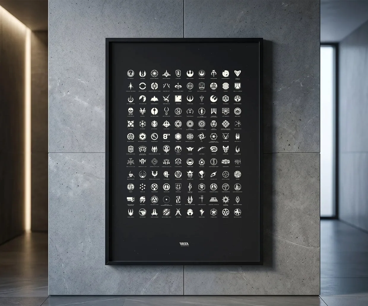 120 Star Wars Symbols Poster