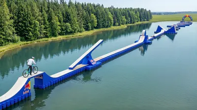 Pro Bike Riders vs. Bike Obstacle Course